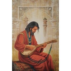 S. A. Noory, 36 x 24 Inch, Acrylic on Canvas, Figurative Painting, AC-SAN-261 S. A. Noory, 36 x 24 Inch, Acrylic on Canvas, Figurative Painting, AC-SAN-261